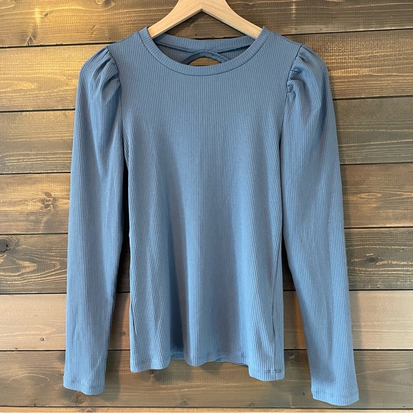 NWT GAP Ribbed Long Sleeve Top w/ Back Cutout - Picture 5 of 5